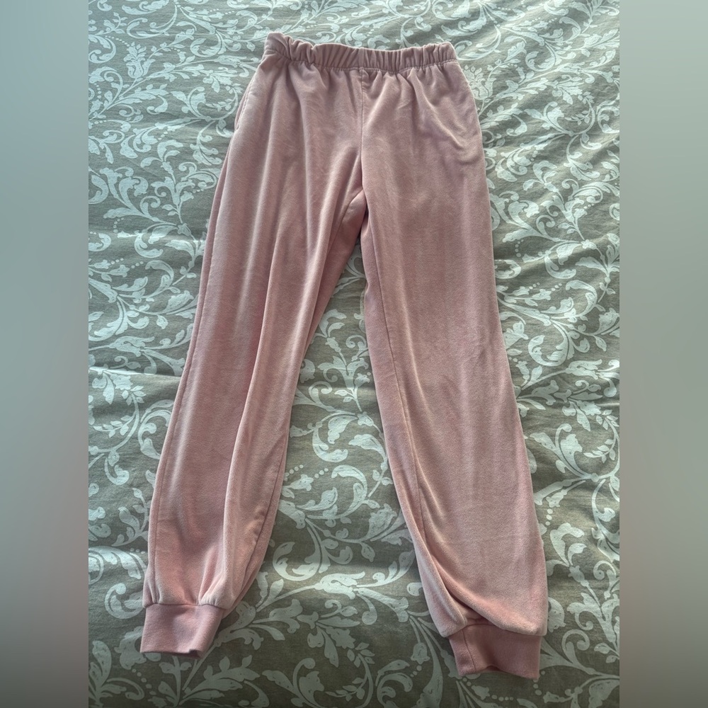 Sanctuary pink velvet sweatpants - S